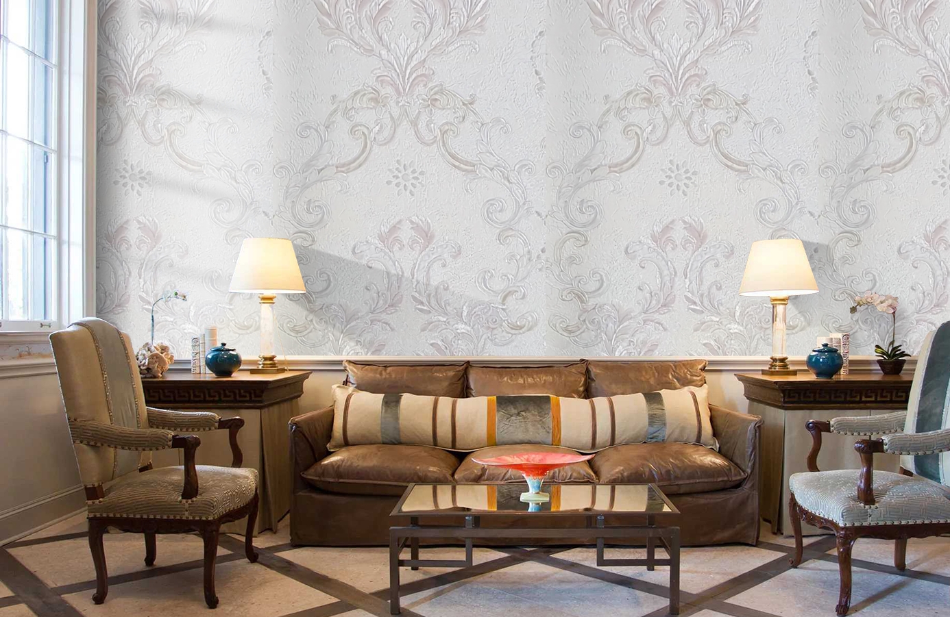 Обои 82813 фото в интерьере кабинета