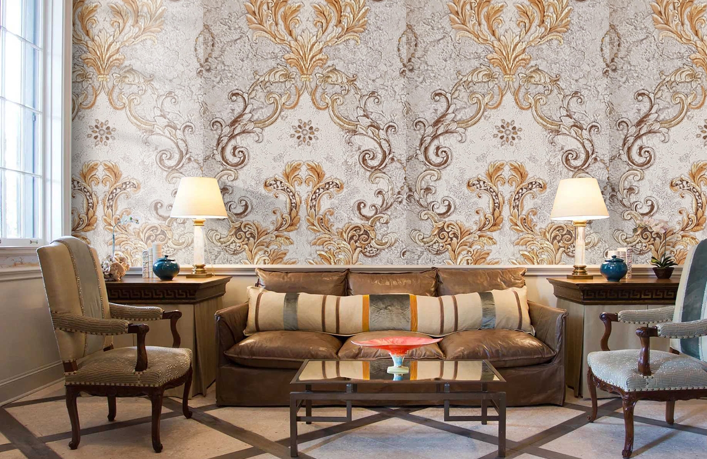 Обои 82814 фото в интерьере кабинета