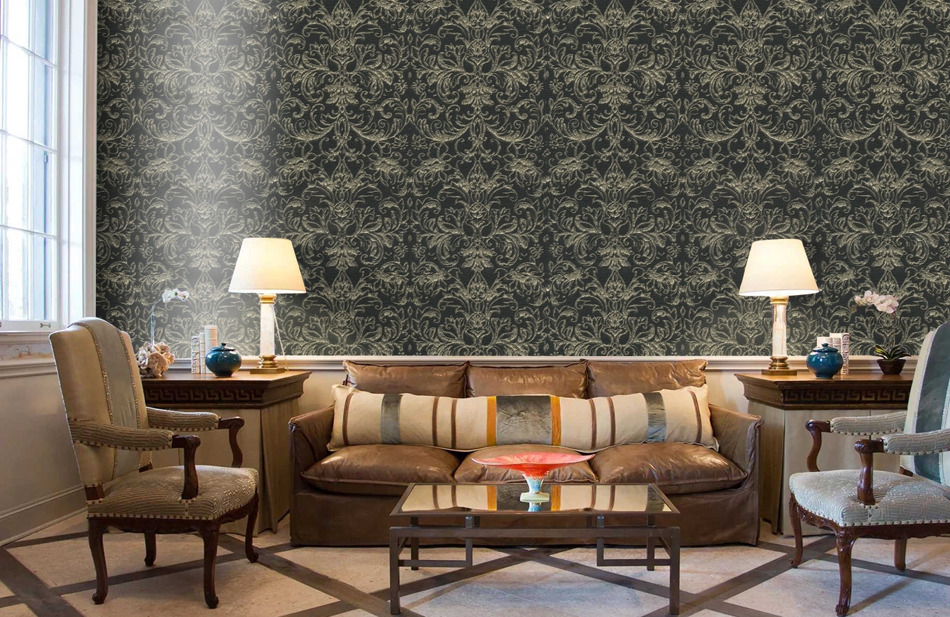 Обои 83356 фото в интерьере кабинета