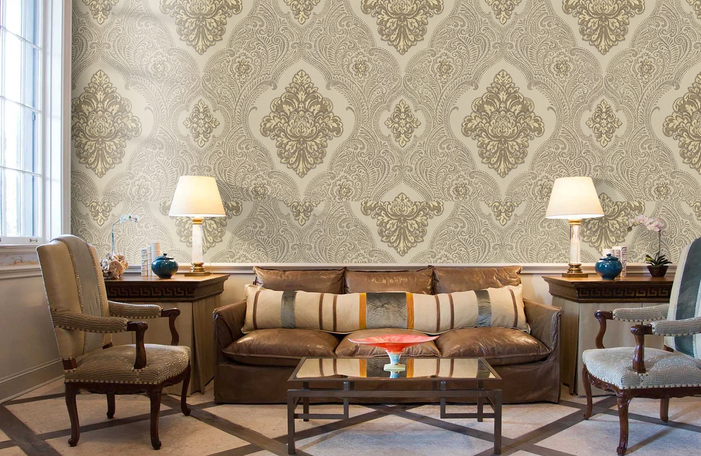 Обои 83402 фото в интерьере кабинета