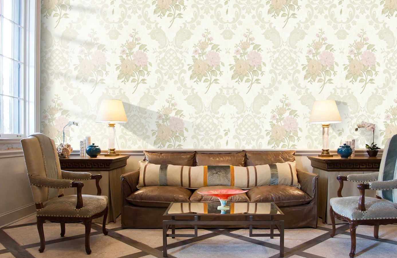 Обои AD1711 фото в интерьере кабинета