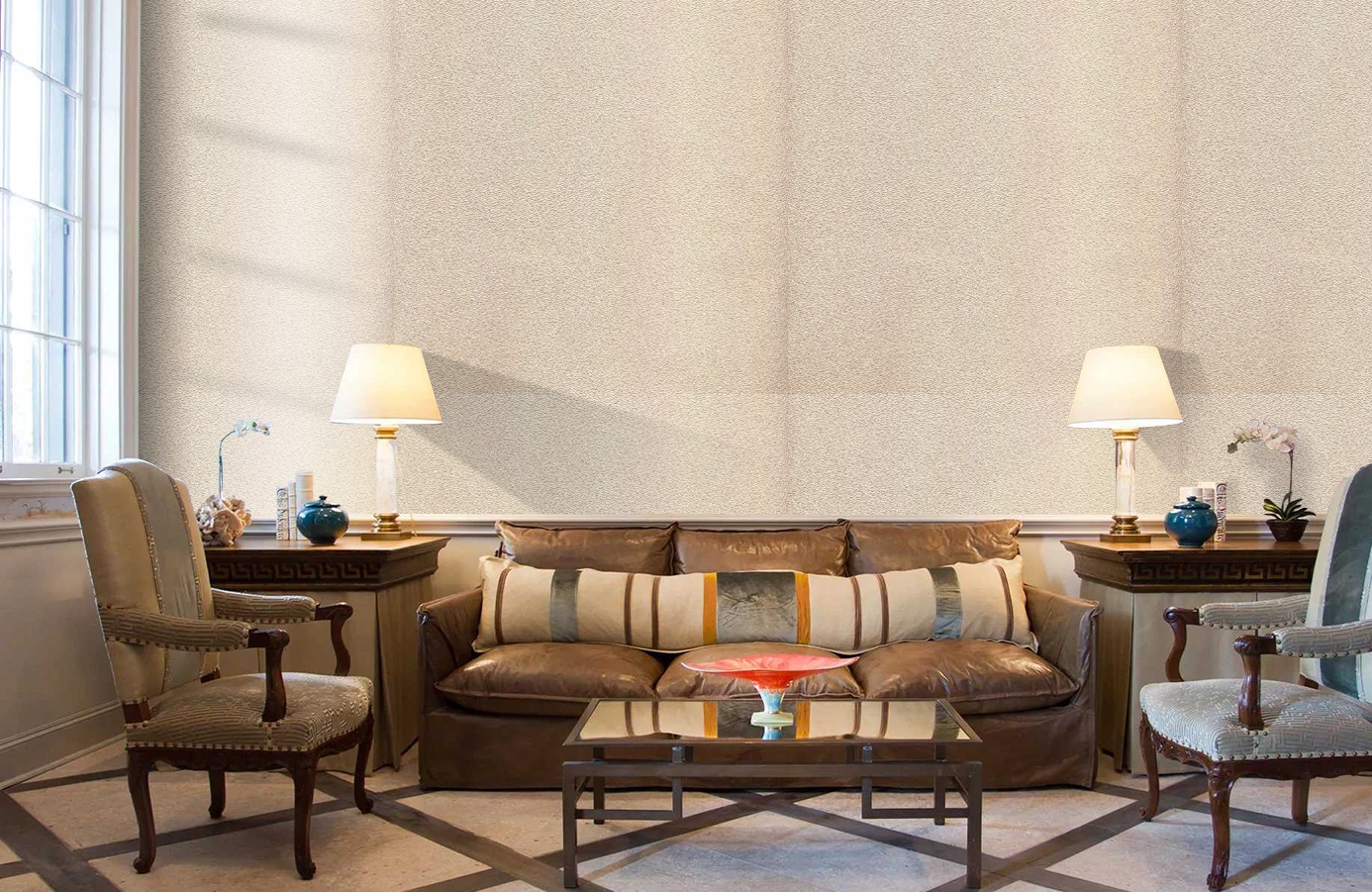 Обои 1008-02 фото в интерьере кабинета