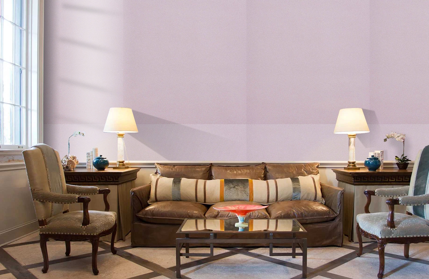 Обои 1008-18 фото в интерьере кабинета