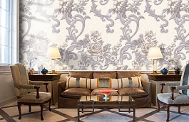 Обои 1069-01 фото в интерьере кабинета превью