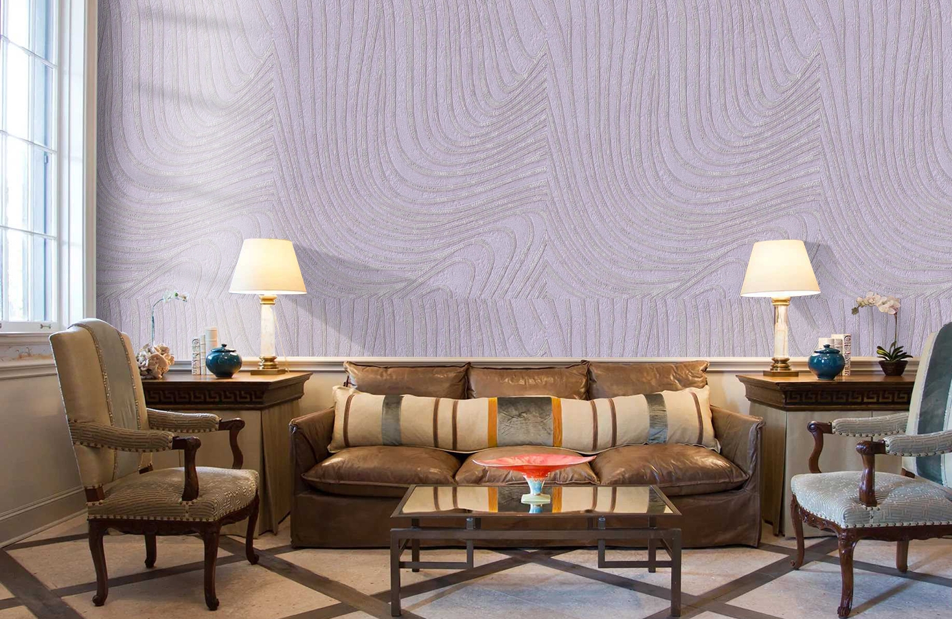 Обои 1131-18 фото в интерьере кабинета