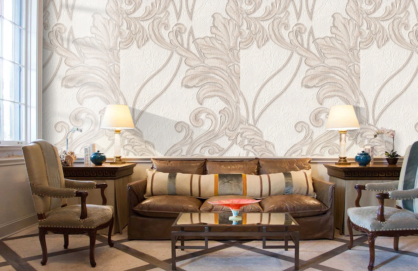 Обои 1153-00 фото в интерьере кабинета