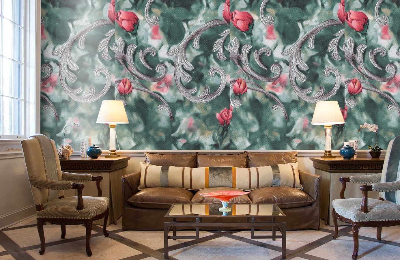 Обои 1159-09 фото в интерьере кабинета Обои 1159-09 фото в интерьере кабинета