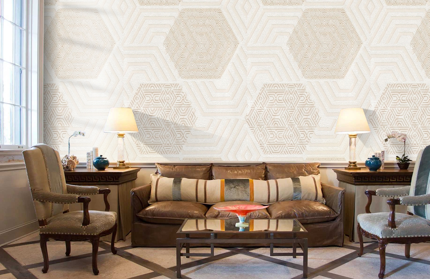 Обои 1161-00 фото в интерьере кабинета