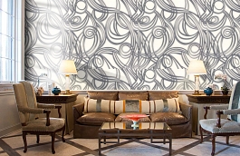 Обои 3491-7 фото в интерьере кабинета превью