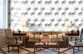 Обои 3747-6 фото в интерьере кабинета превью