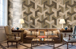 Обои 6005-06 фото в интерьере кабинета превью