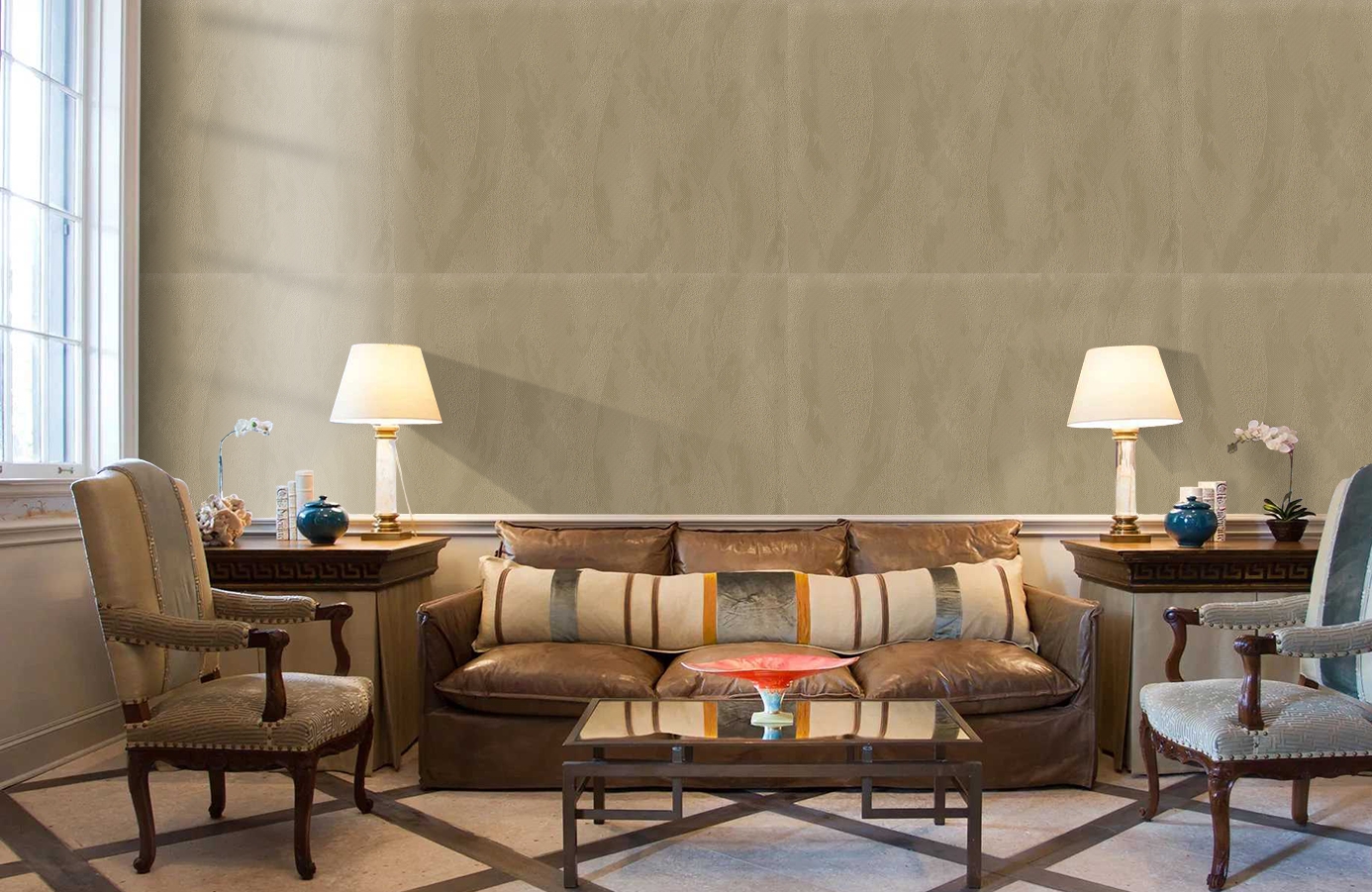 Обои 7012-12 фото в интерьере кабинета