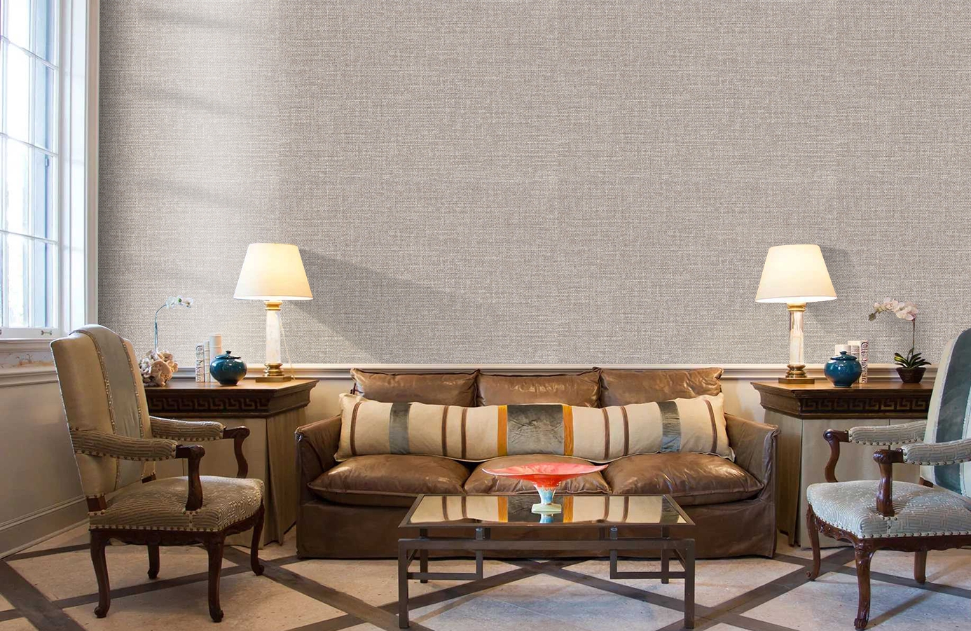 Обои 7014-02 фото в интерьере кабинета