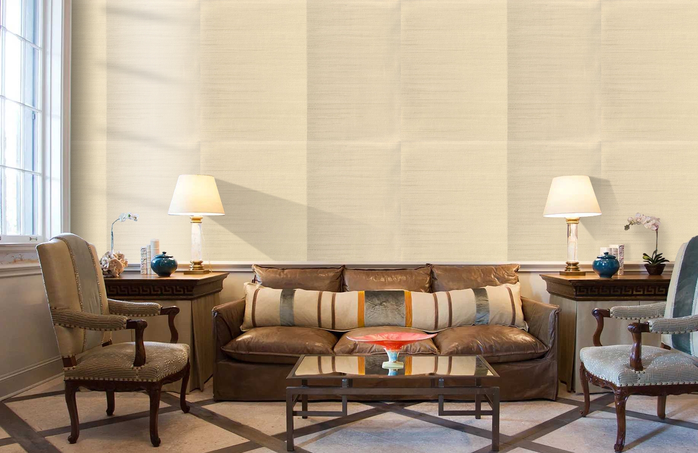 Обои 7016-02 фото в интерьере кабинета