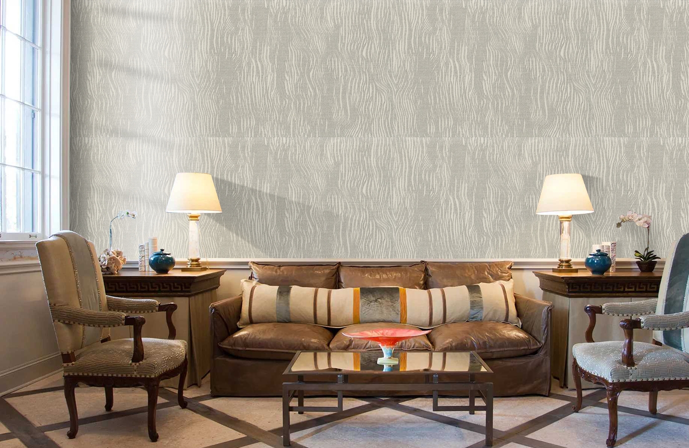 Обои 7027-10 фото в интерьере кабинета