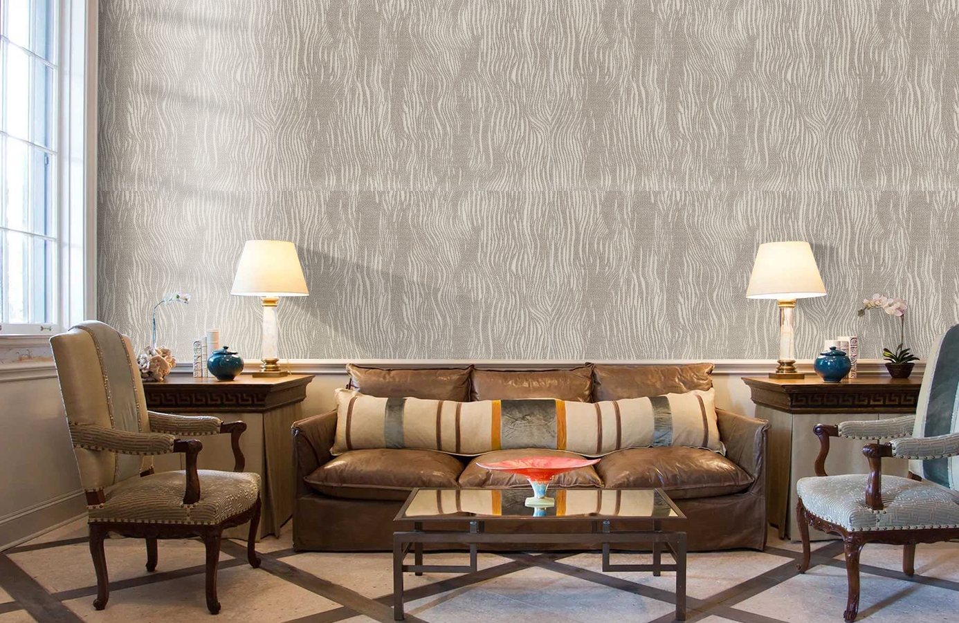 Обои 7027-12 фото в интерьере кабинета