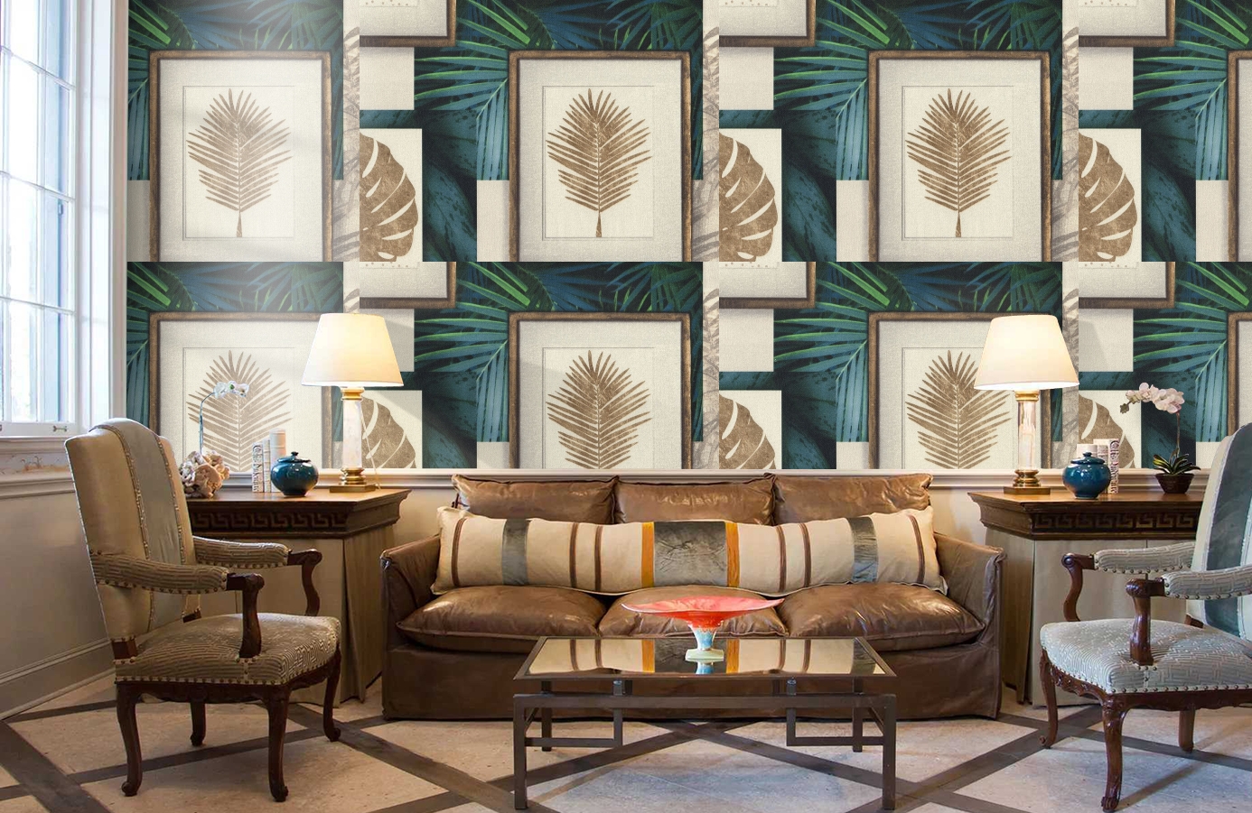 Обои 7043-01 фото в интерьере кабинета Обои 7043-01 фото в интерьере кабинета