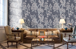 Обои 7049-20 фото в интерьере кабинета превью