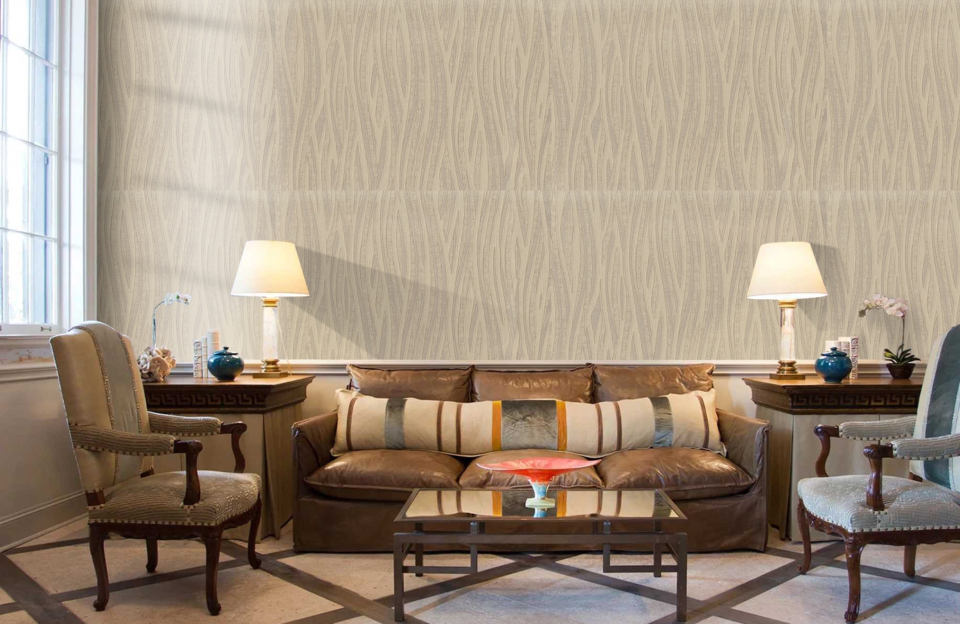 Обои 7052-02 фото в интерьере кабинета