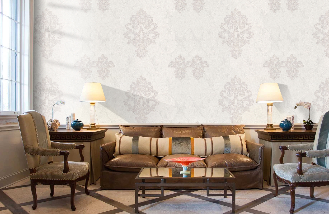 Обои 7053-00 фото в интерьере кабинета