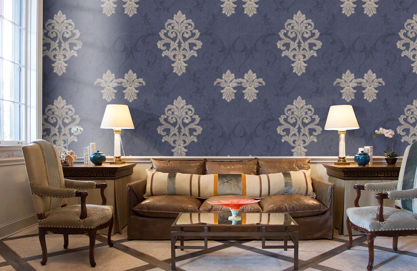 Обои 7053-20 фото в интерьере кабинета Обои 7053-20 фото в интерьере кабинета