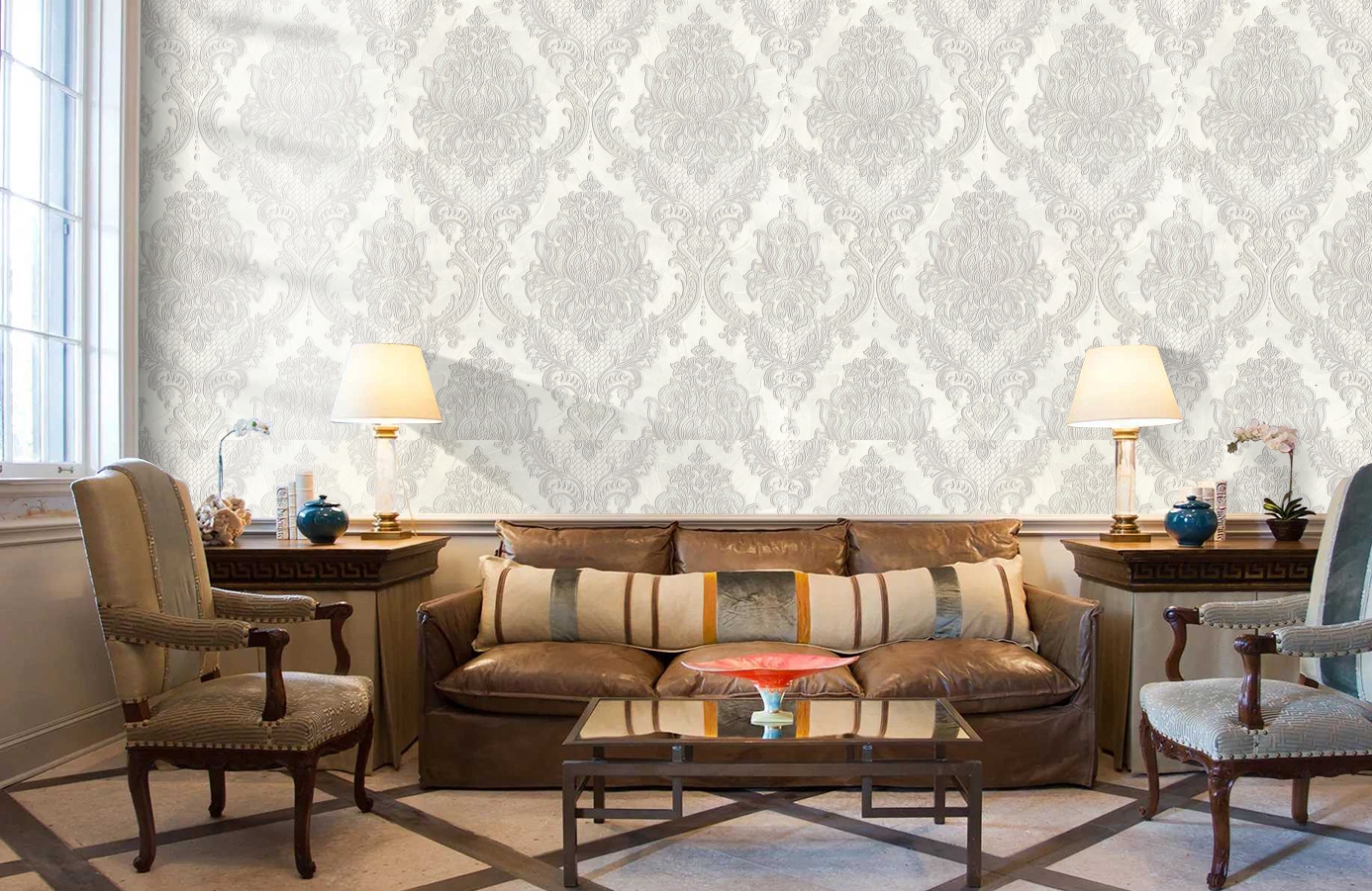 Обои 7056-00 фото в интерьере кабинета