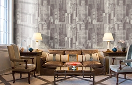 Обои 7062-18 фото в интерьере кабинета превью