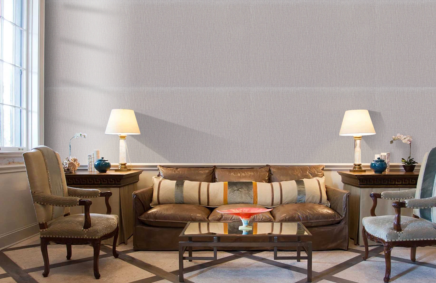 Обои 7067-11 фото в интерьере кабинета