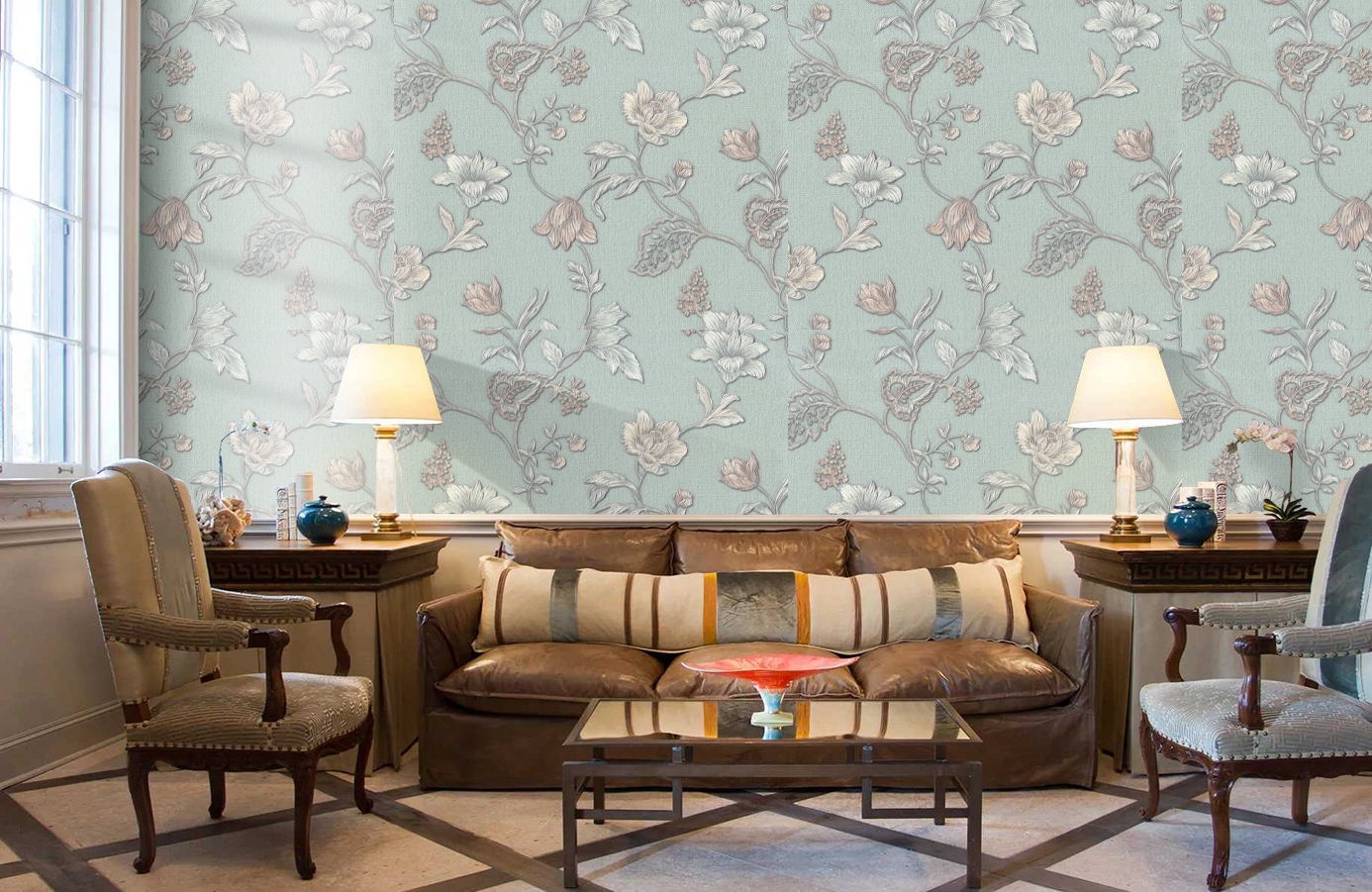 Обои 7080-04 фото в интерьере кабинета