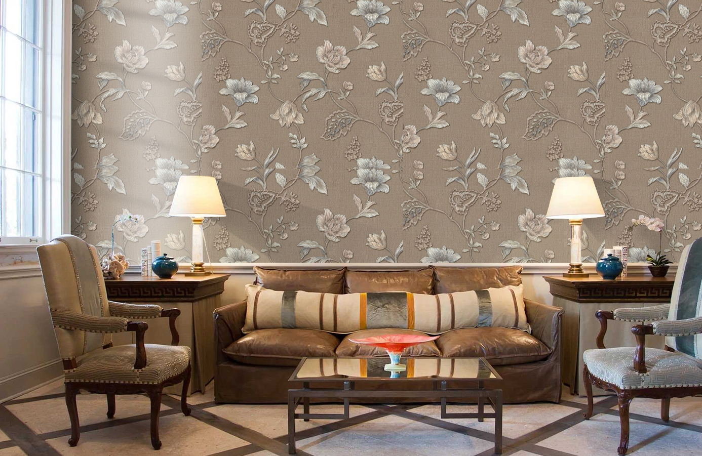 Обои 7080-12 фото в интерьере кабинета