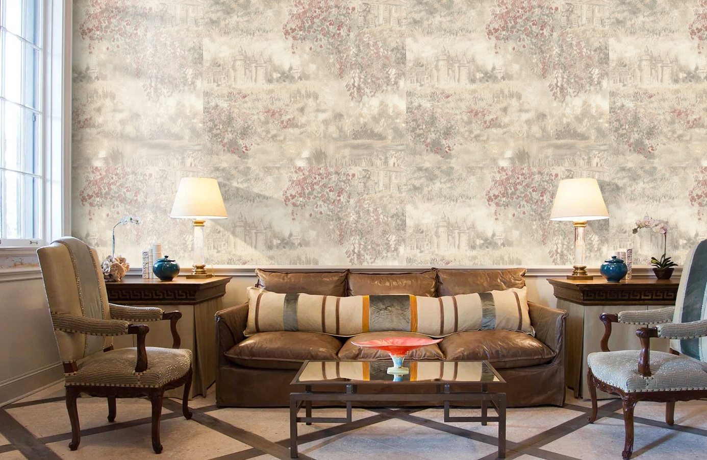 Обои 7084-02 фото в интерьере кабинета