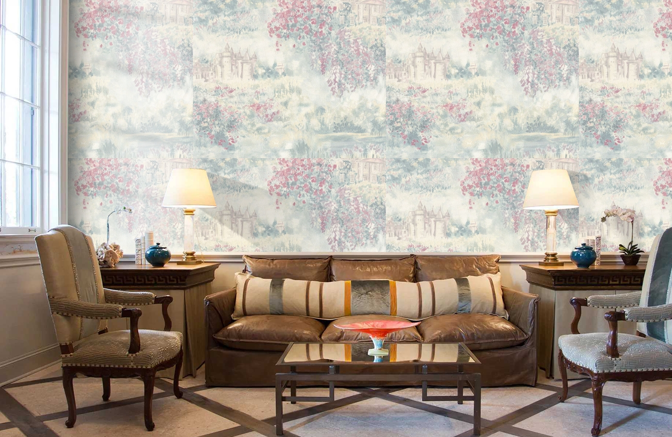 Обои 7084-04 фото в интерьере кабинета