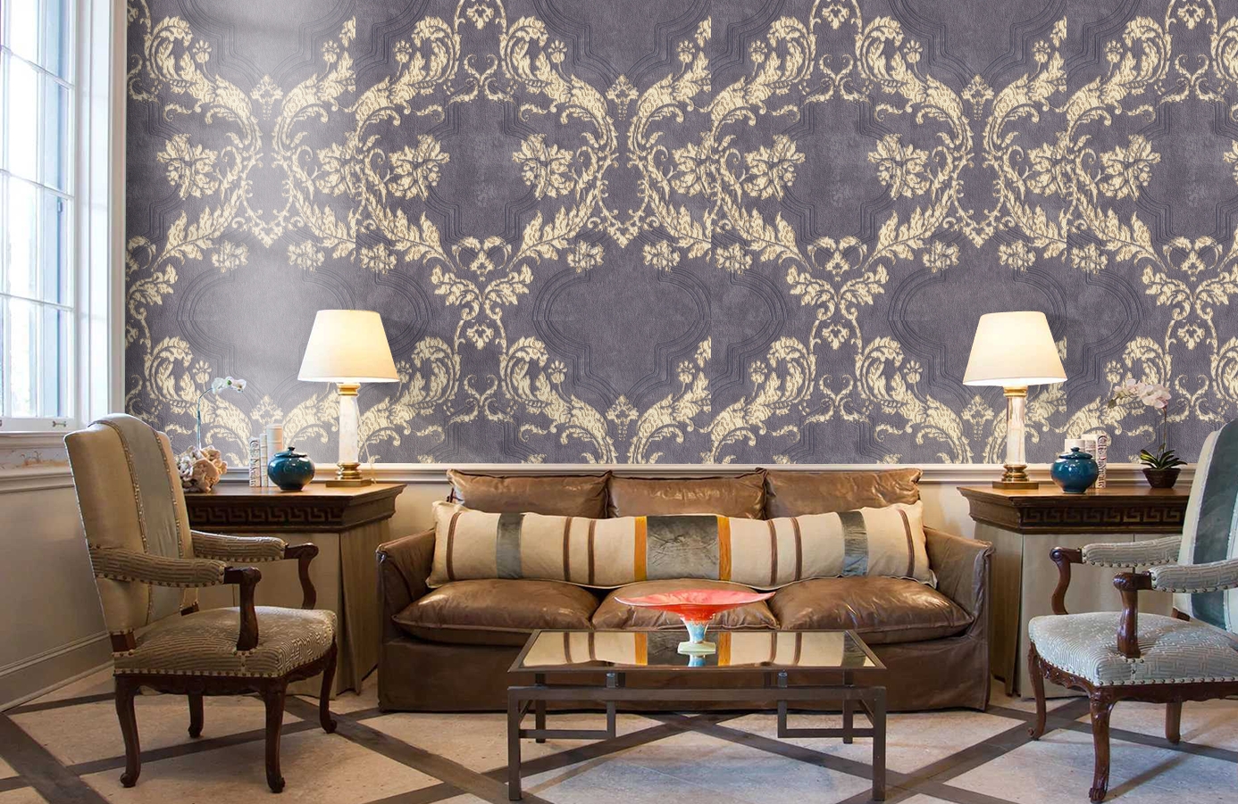 Обои 7090-22 фото в интерьере кабинета