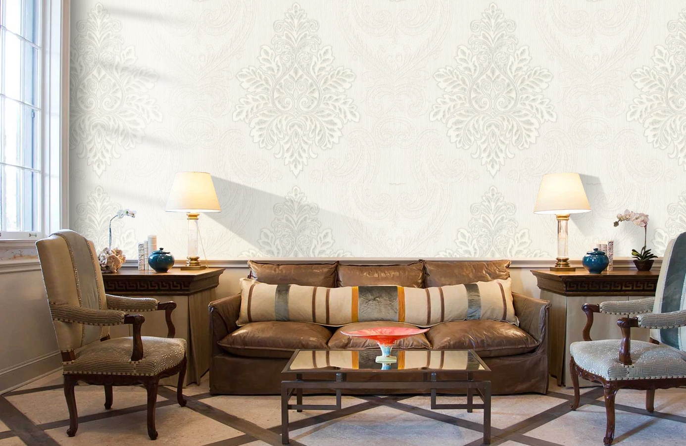 Обои 7098-00 фото в интерьере кабинета