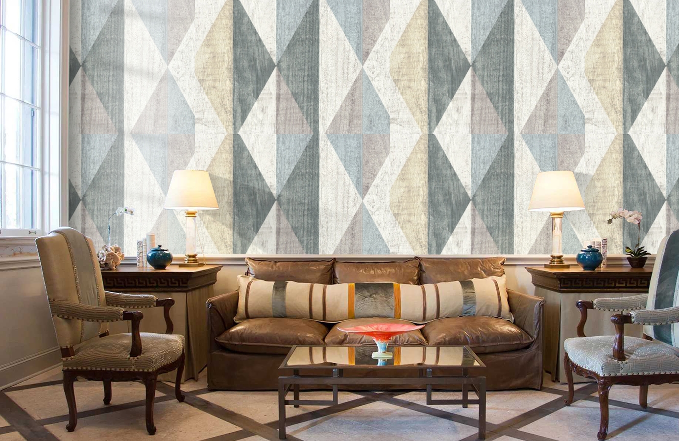 Обои 7104-04 фото в интерьере кабинета