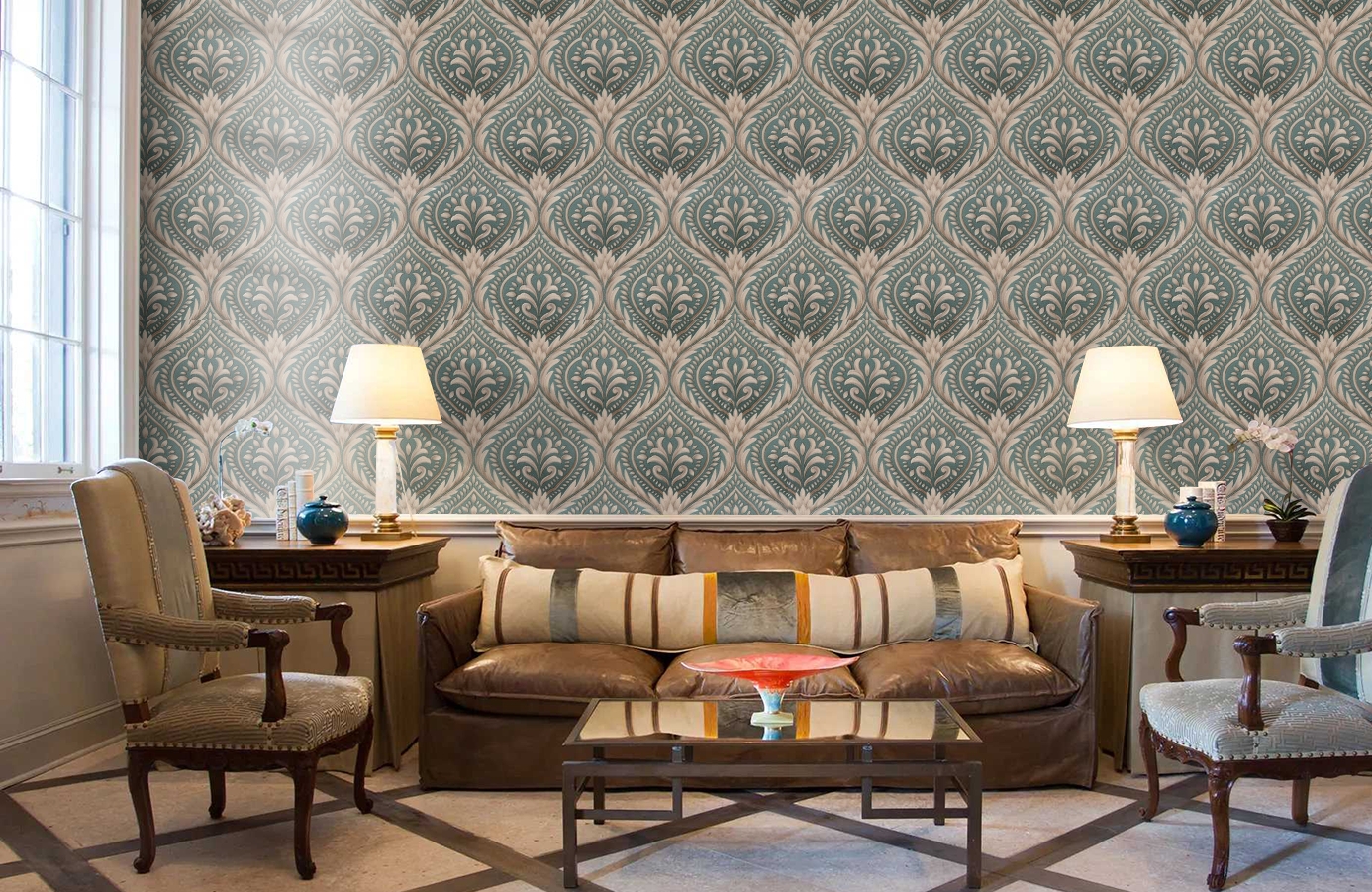 Обои 7108-04 фото в интерьере кабинета Обои 7108-04 фото в интерьере кабинета