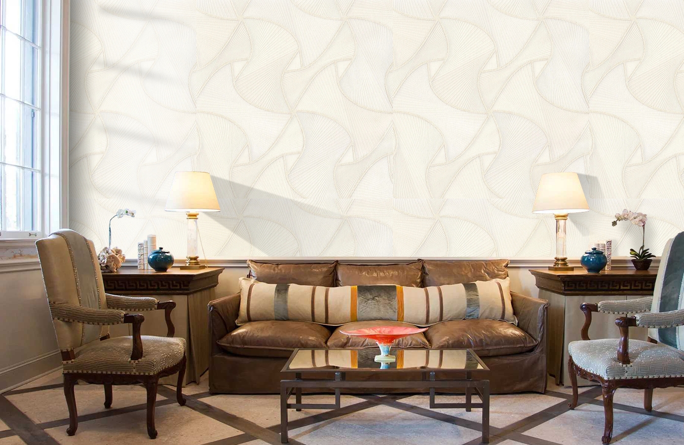 Обои 7111-00 фото в интерьере кабинета