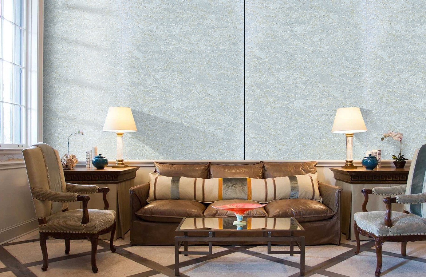 Обои 9003-03 фото в интерьере кабинета