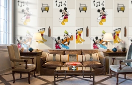 Обои E-D-001A фото в интерьере кабинета превью