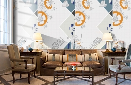 Обои E-D-007A фото в интерьере кабинета превью