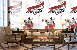 Обои E-D-007B фото в интерьере кабинета превью