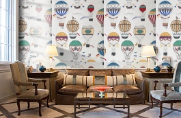 Обои 240401 фото в интерьере кабинета превью