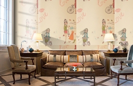 Обои 240422 фото в интерьере кабинета превью