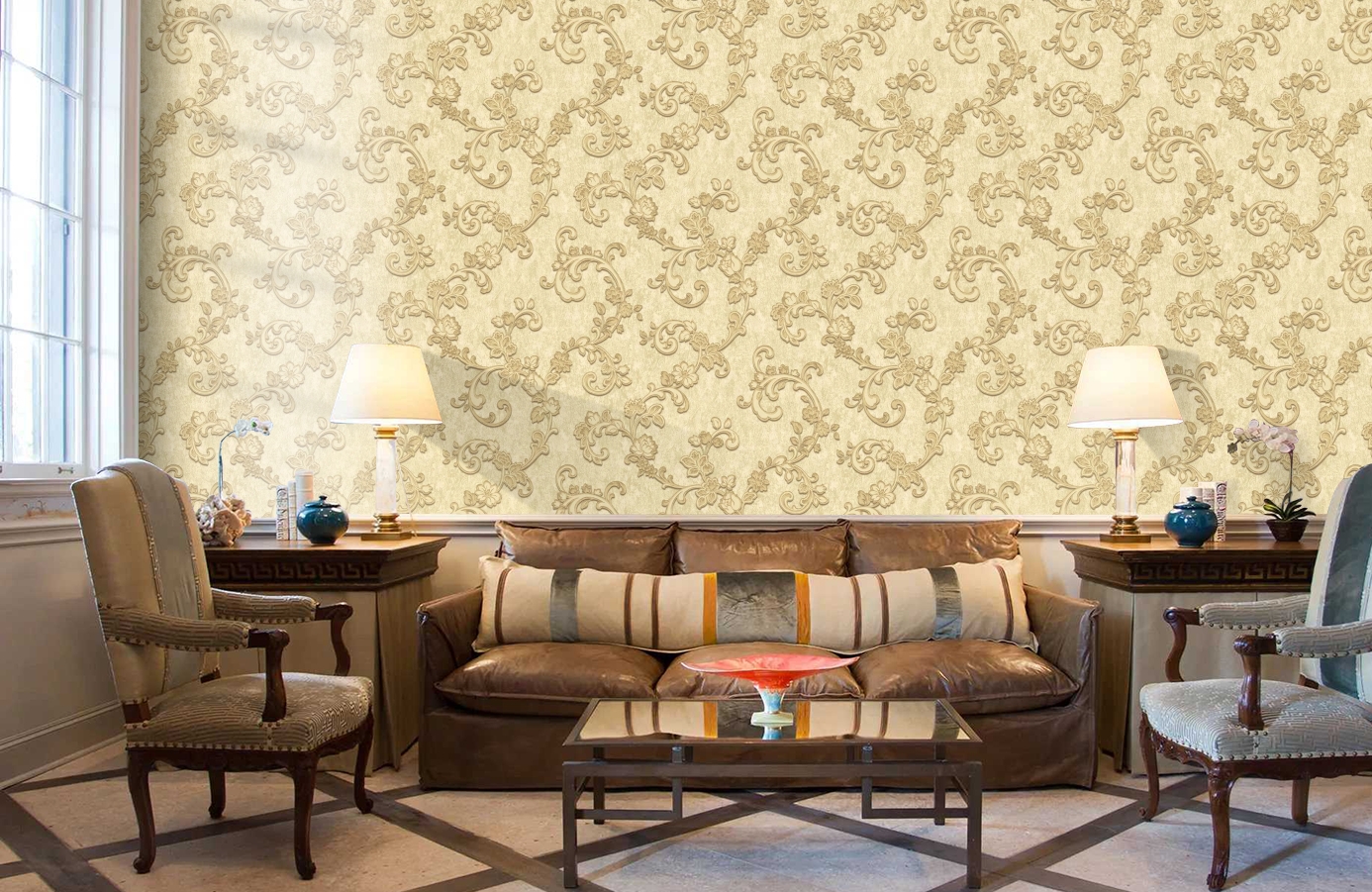 Обои VB2010 фото в интерьере кабинета