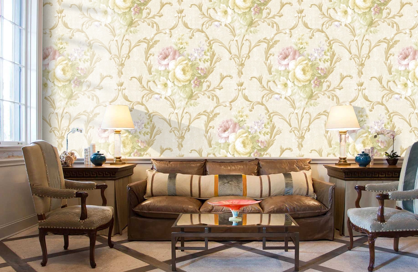 Обои VB3003 фото в интерьере кабинета