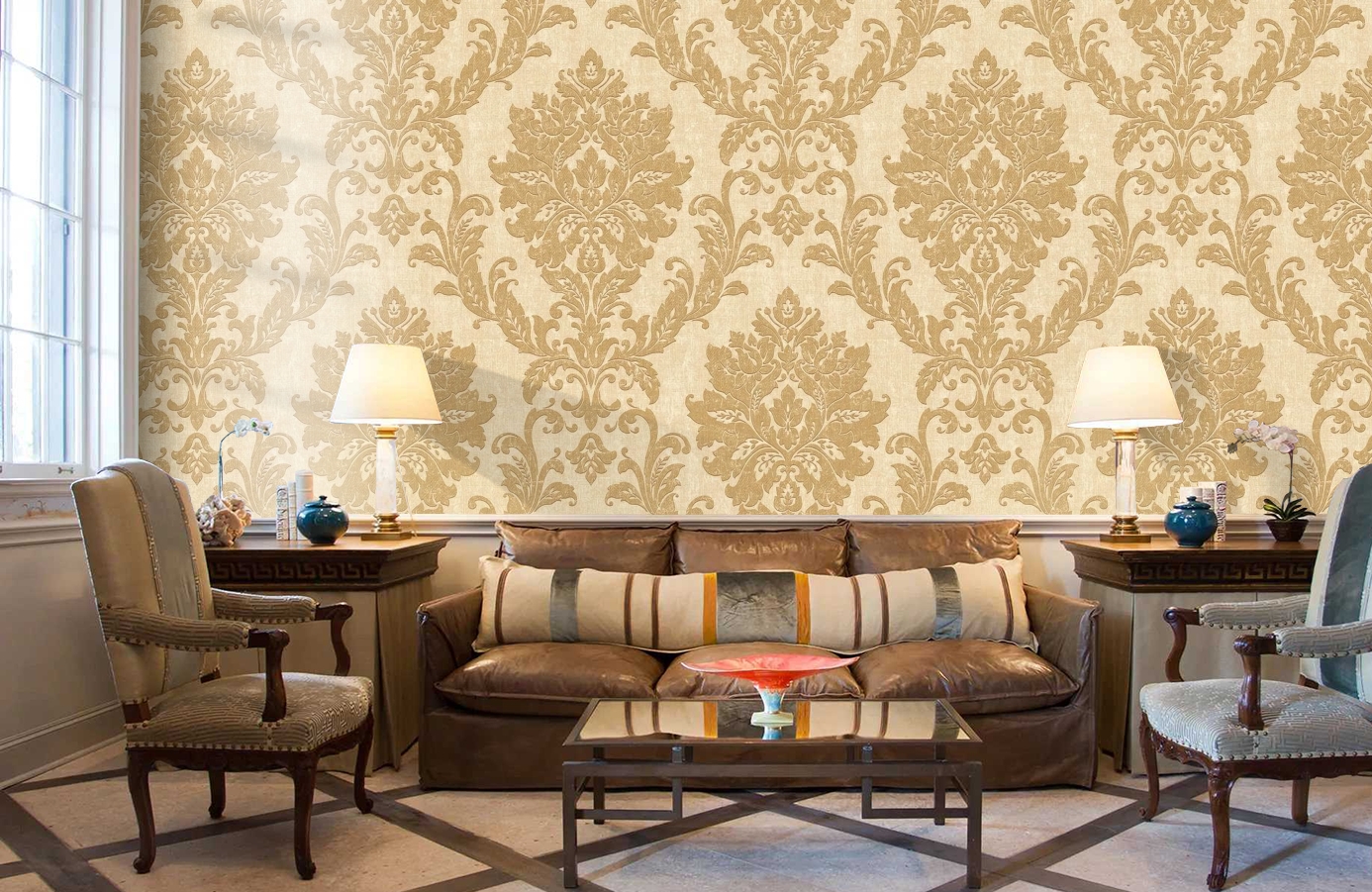 Обои VB3102 фото в интерьере кабинета