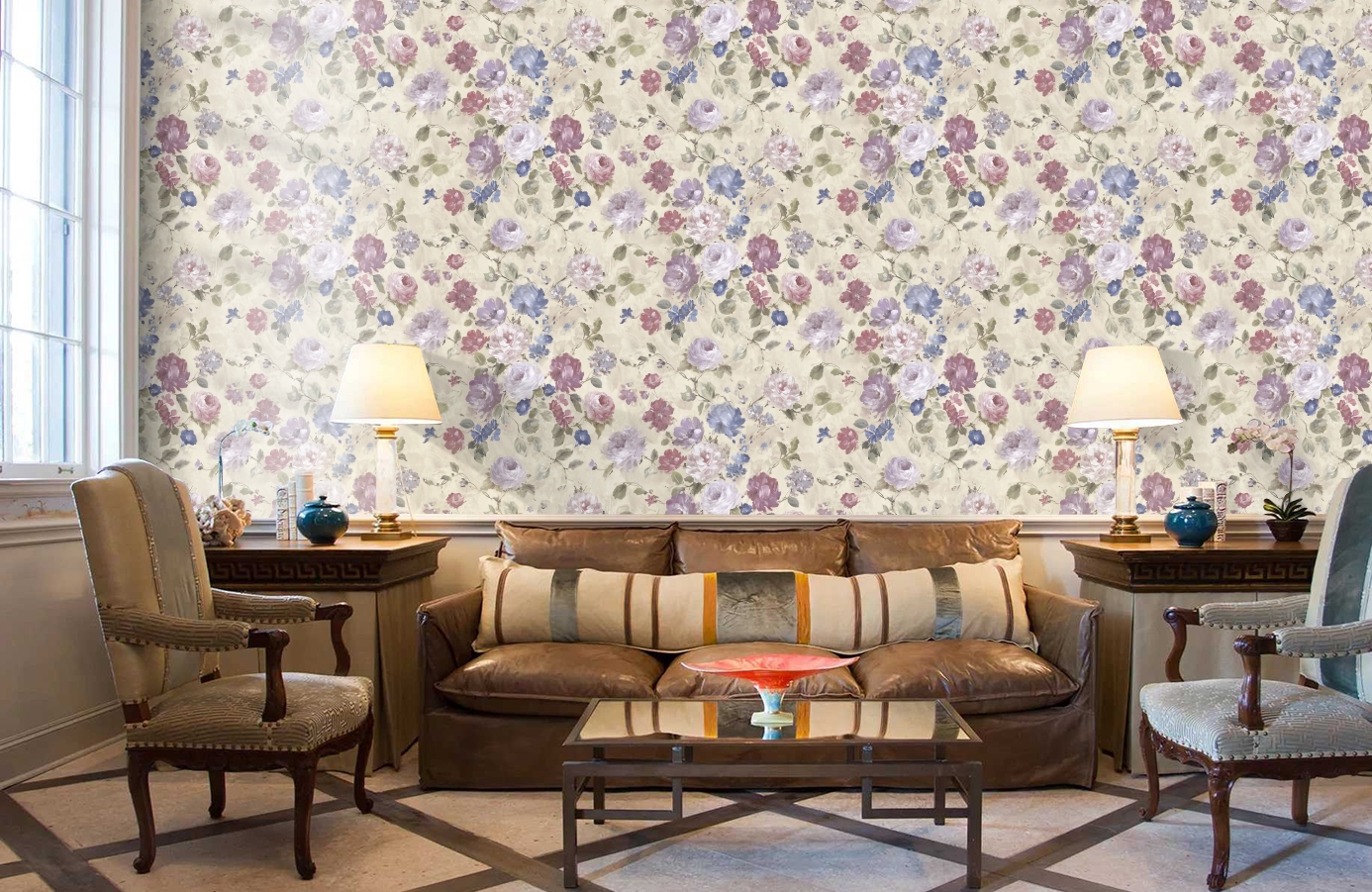 Обои VB3202 фото в интерьере кабинета