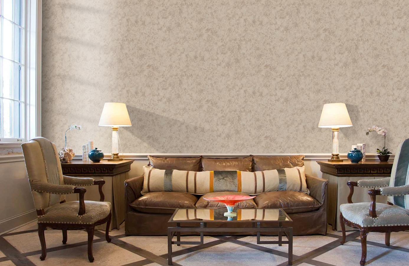 Обои 4081-3 фото в интерьере кабинета