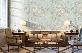 Обои 9011-03 фото в интерьере кабинета превью