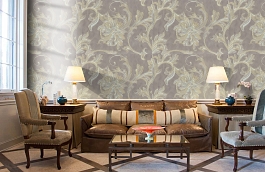 Обои 9015-12 фото в интерьере кабинета превью